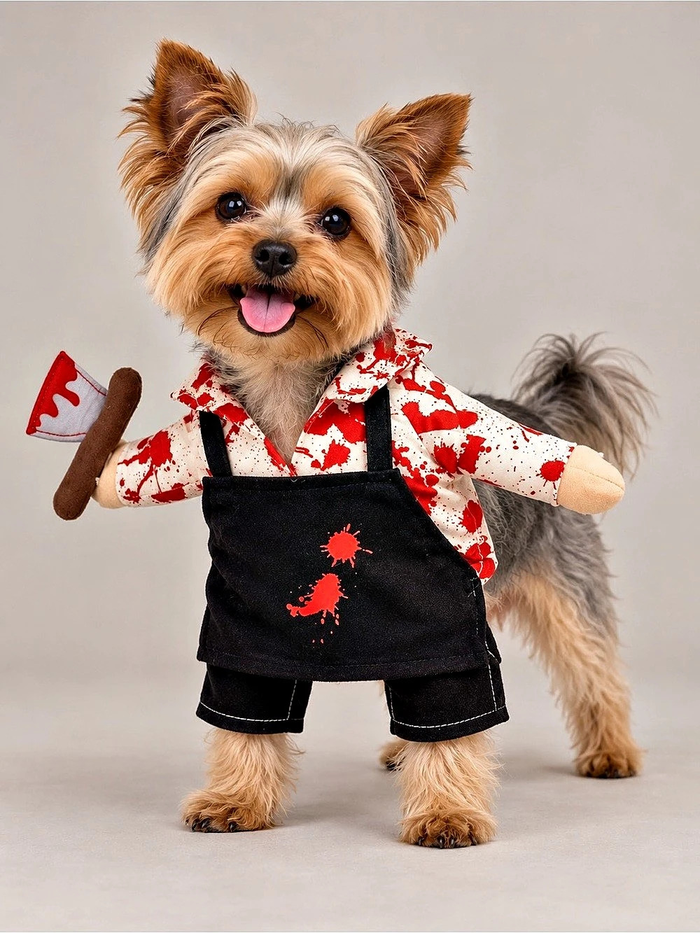 Deadly Doll Dog Costume in Black & Red